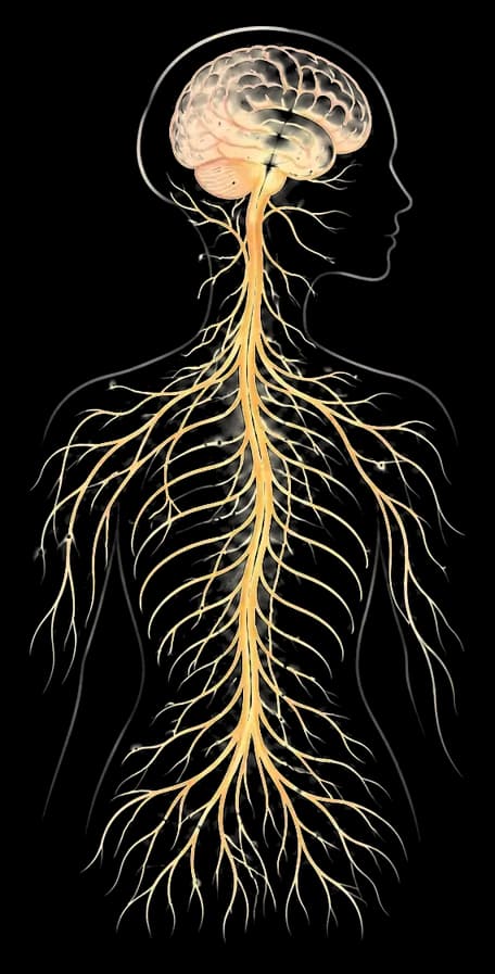 Illustration of the brain and nervous system